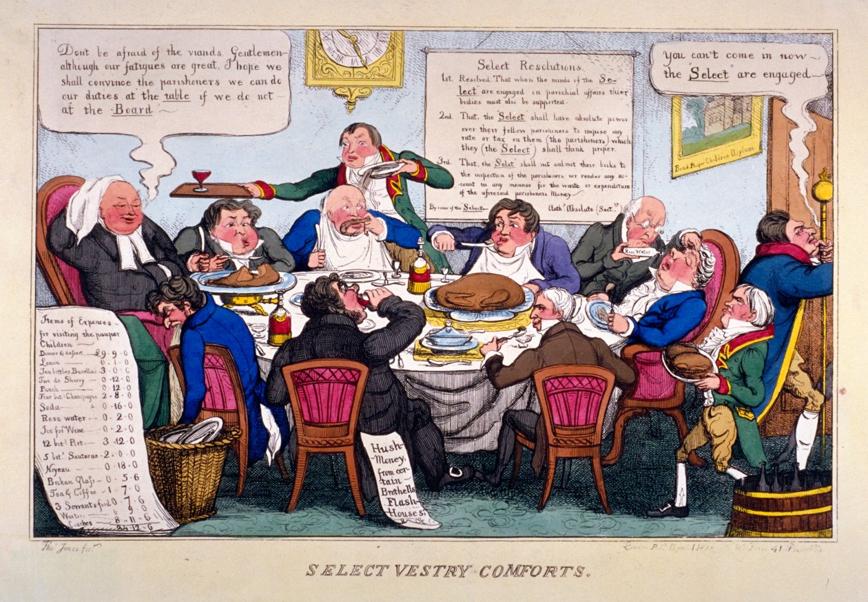 Select vestry comforts, 1828 von Thomas Jones