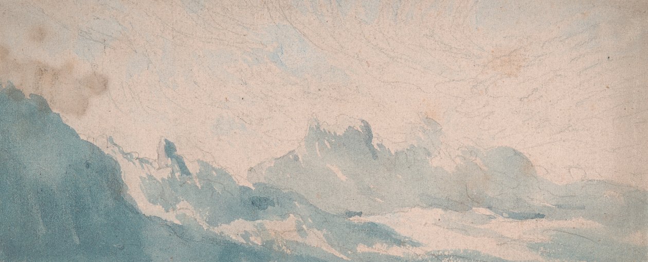 Wolkenschleier über einer alpinen Formation von Thomas Lindsay