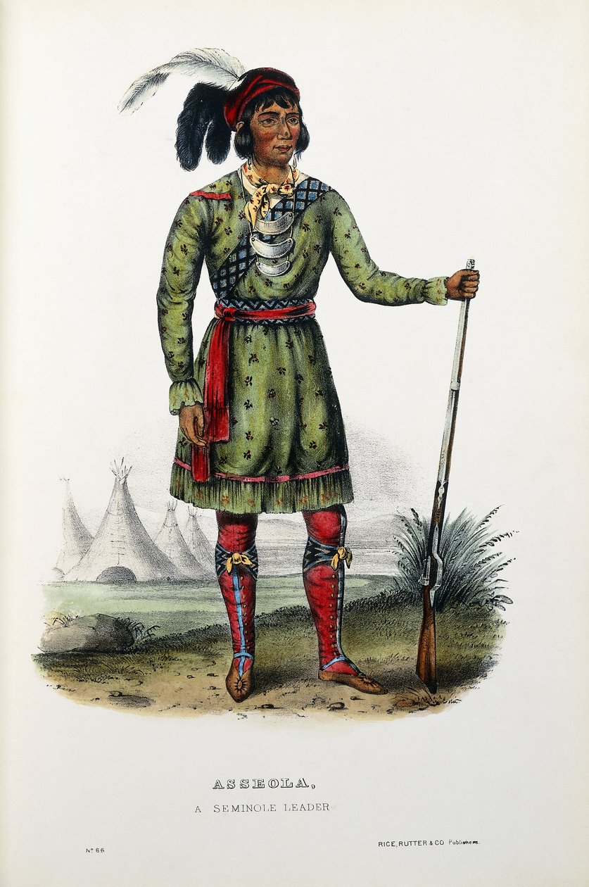 Asseola, ein Seminolenführer von Thomas Loraine (after) McKenney