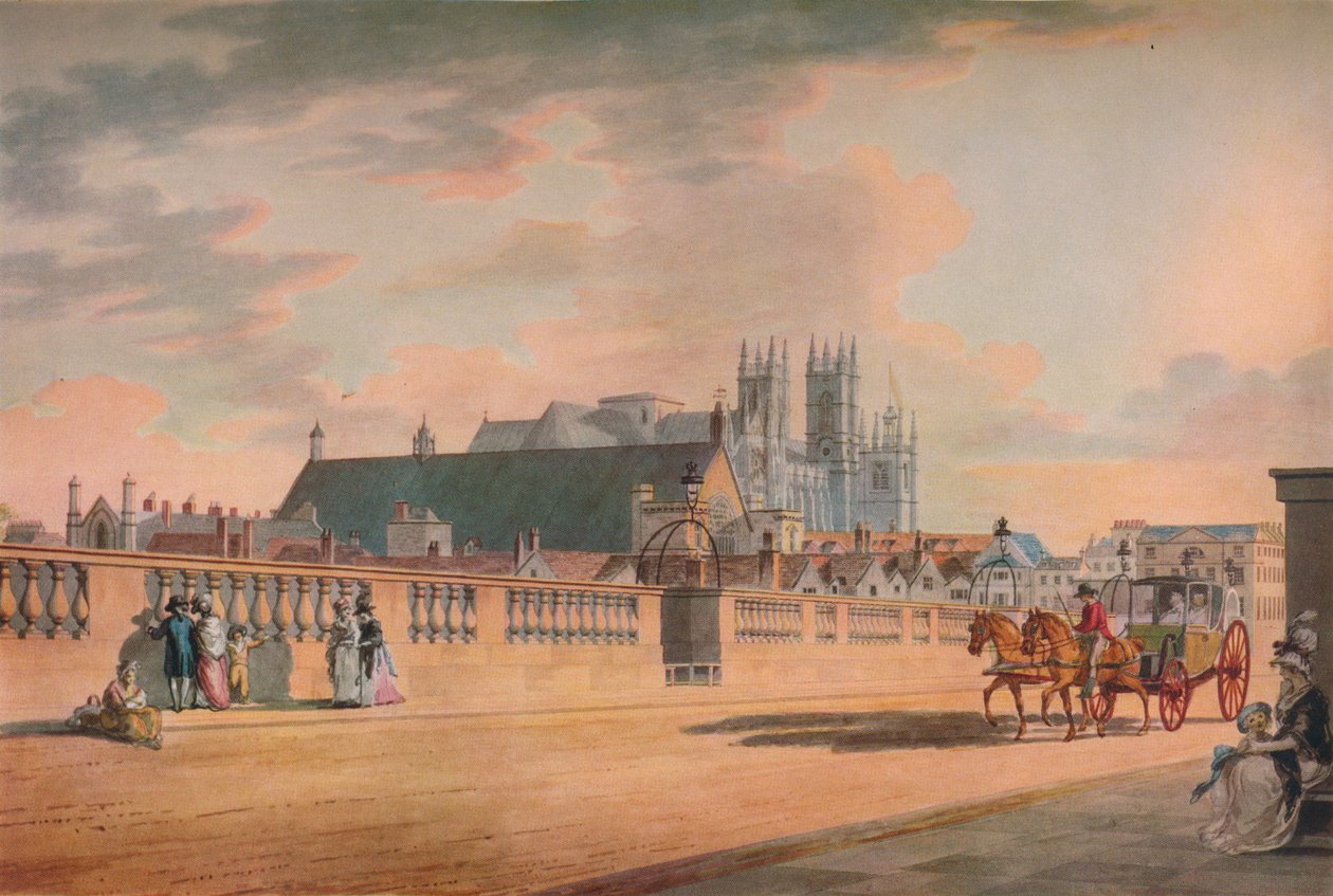 Blick auf die Westminster Bridge, 1792 von Thomas Malton II