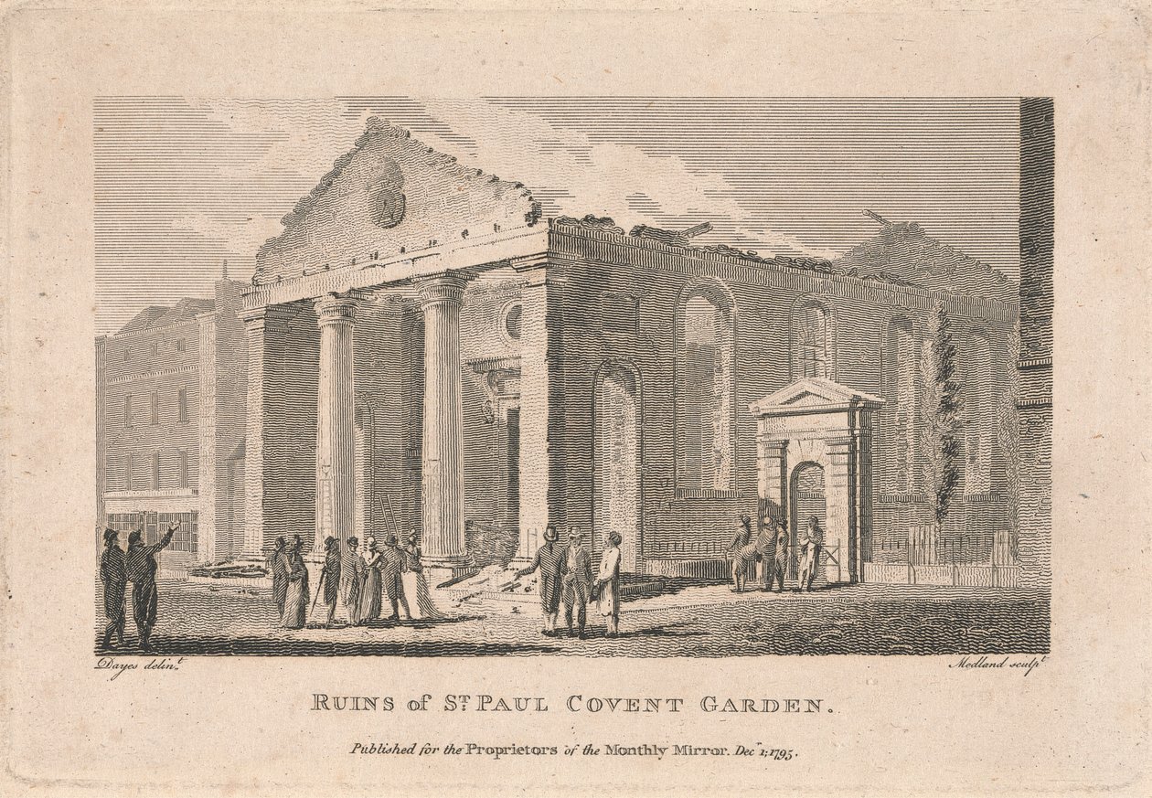 Ruinen von St. Paul Covent Garden von Thomas Medland