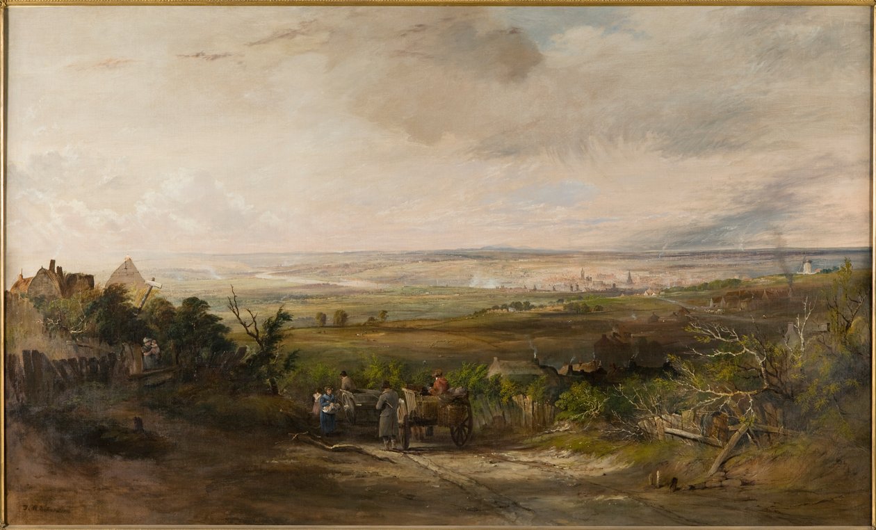 Newcastle von Gateshead Fell, ca. 1816 von Thomas Miles Richardson