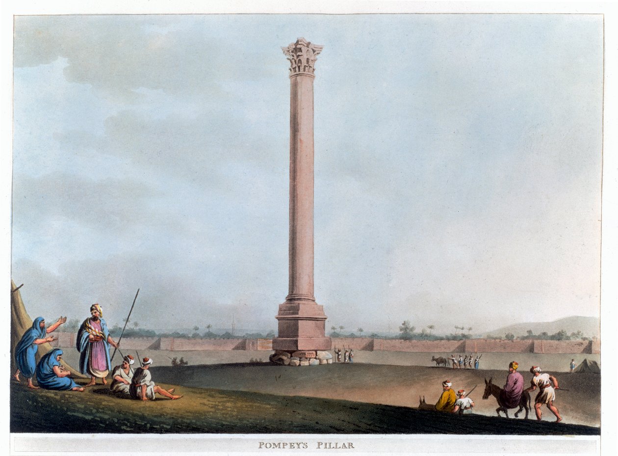 Pompeius-Säule, Alexandria, Ägypten, 1802 von Thomas Milton