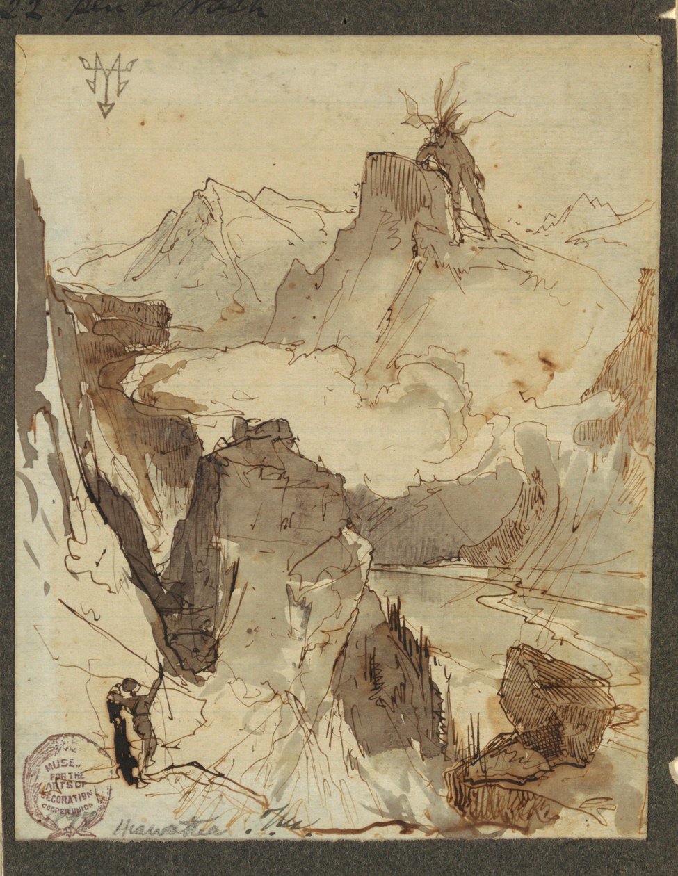 Hiawatha sieht Mudjekeewis, 1870–75 von Thomas Moran