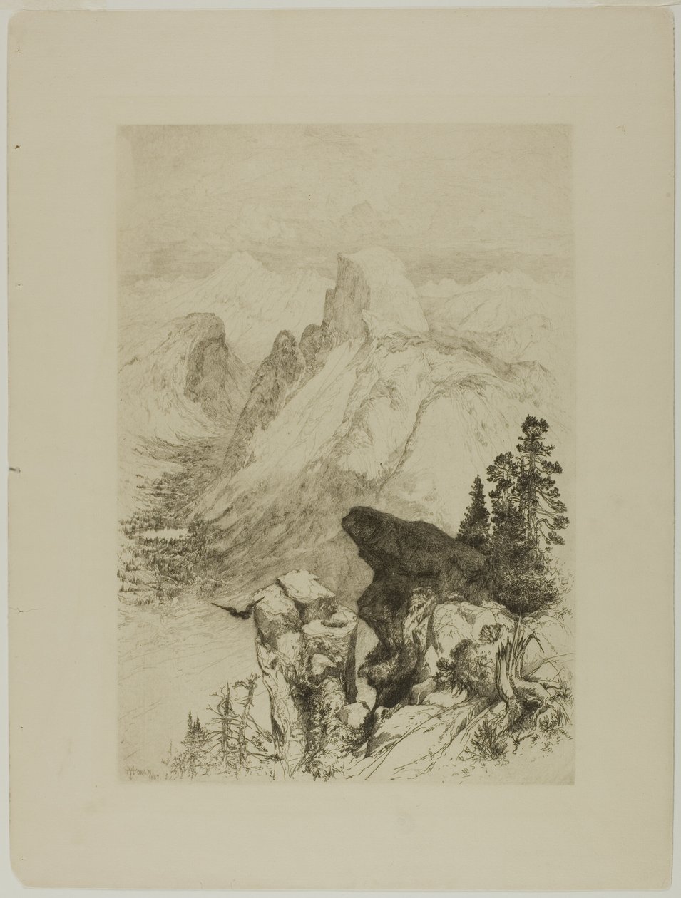 Half-Dome, Ansicht von Moran Point von Thomas Moran