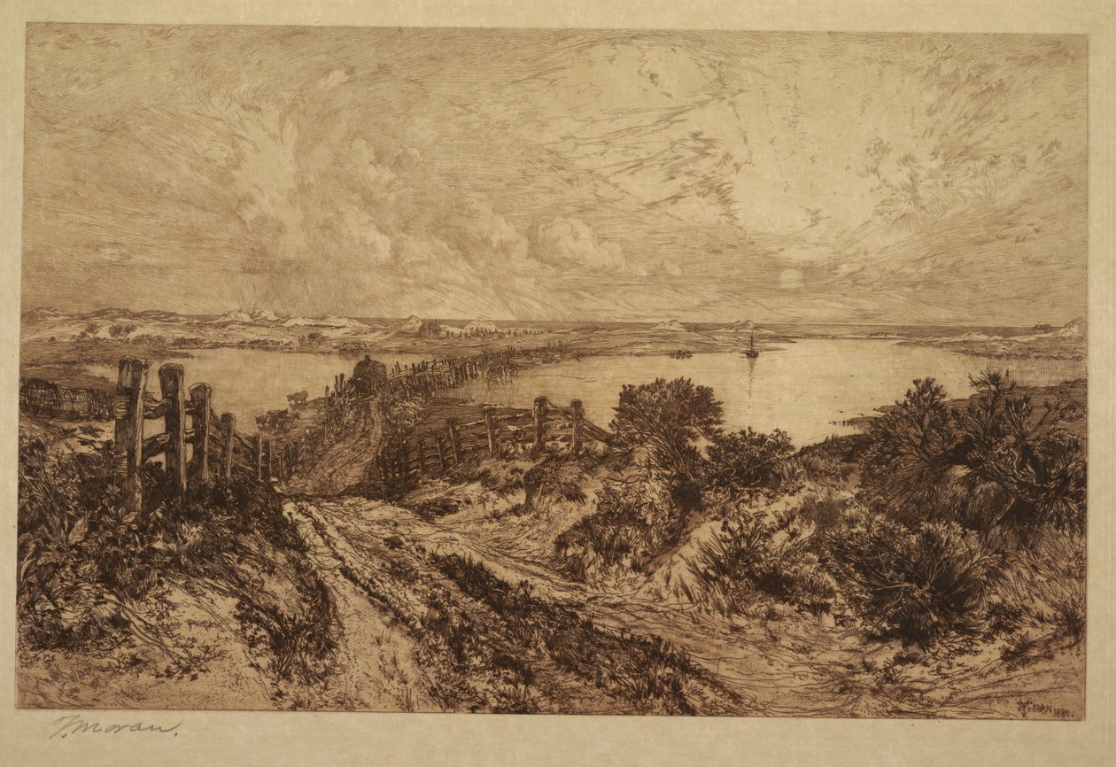 Morgen, Hook Pond, East Hampton von Thomas Moran