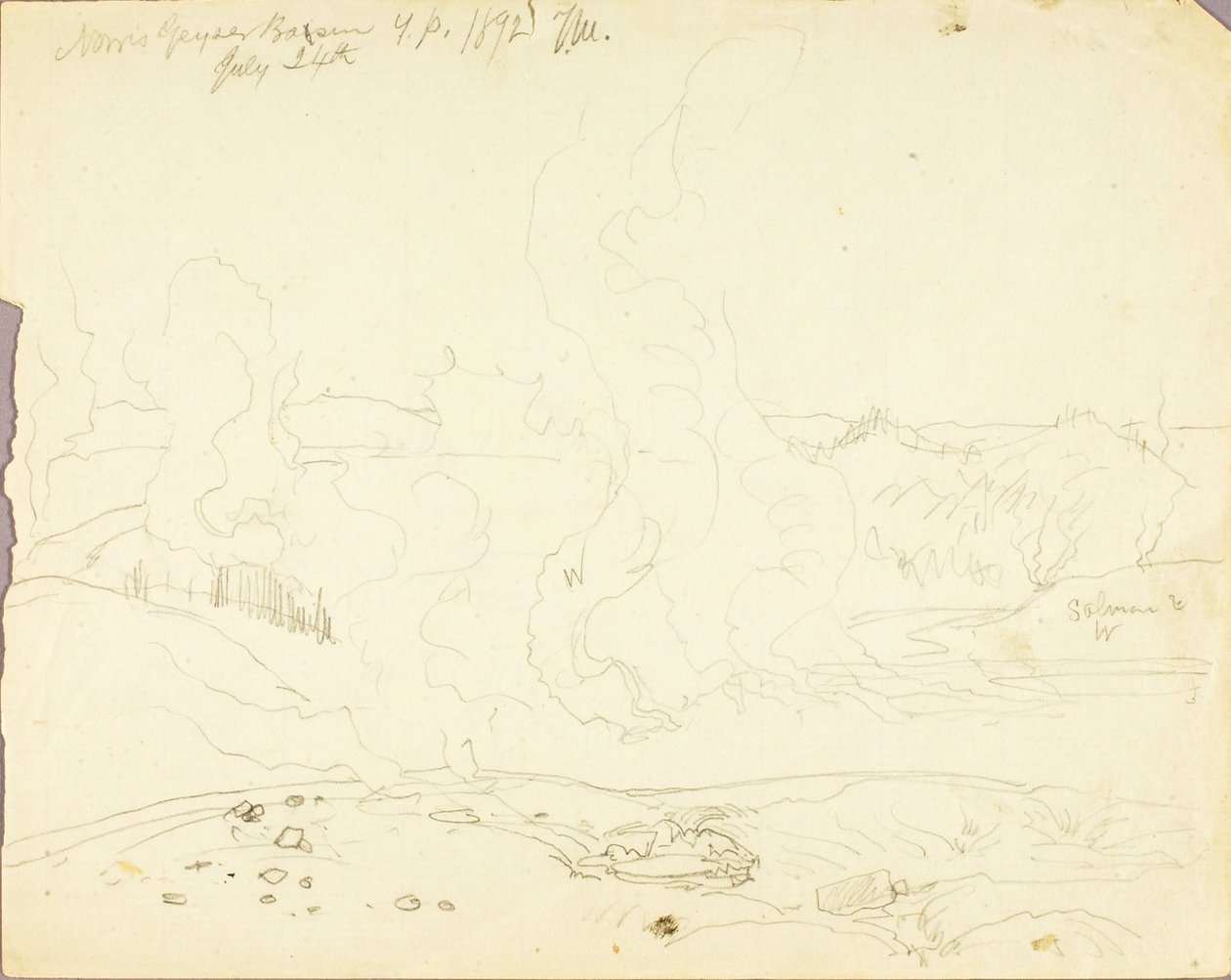 Norris Geyser Basin, Yellowstone Park von Thomas Moran