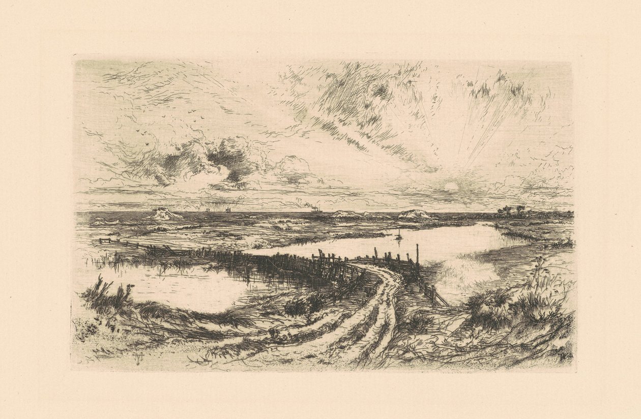 Sonnenaufgang - Der Teich, Easthampton, Long Island von Thomas Moran