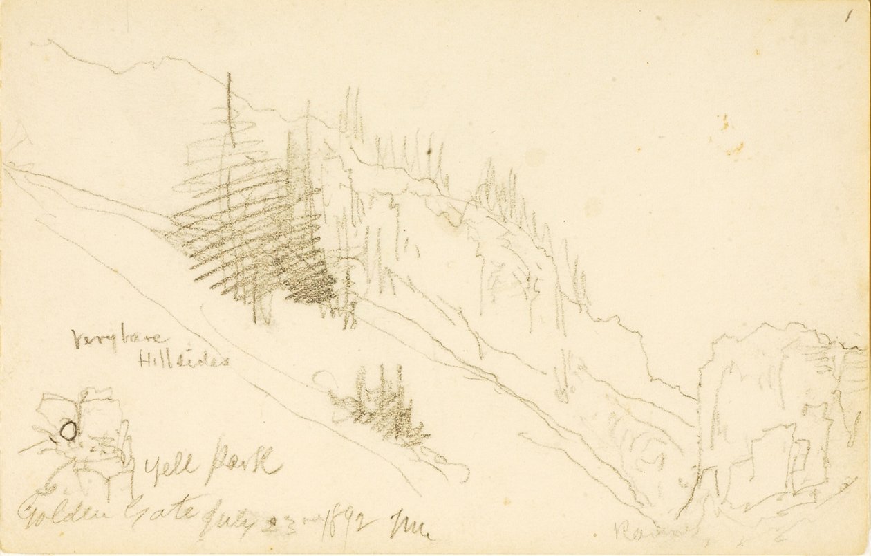 Yellowstone Park, Golden Gate von Thomas Moran