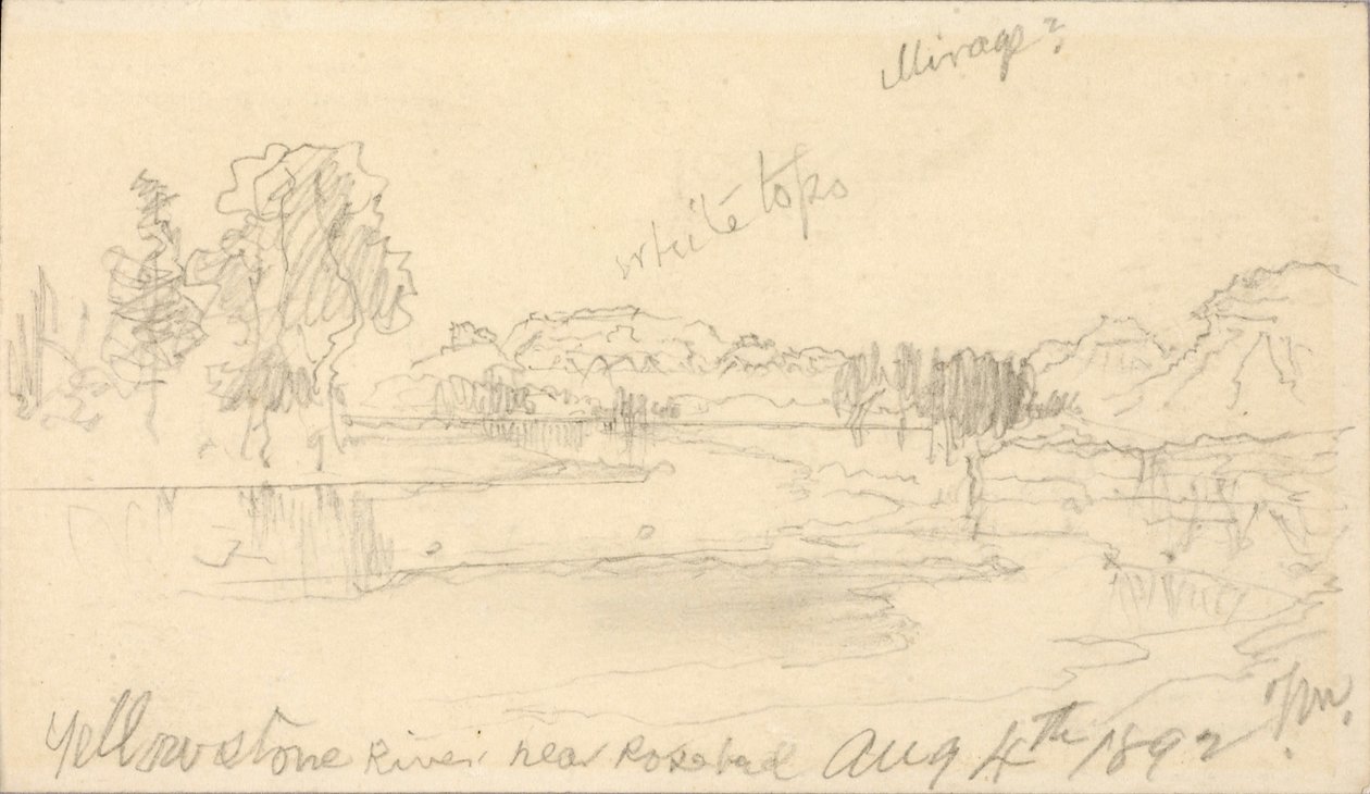 Yellowstone River, nahe Rosebud von Thomas Moran