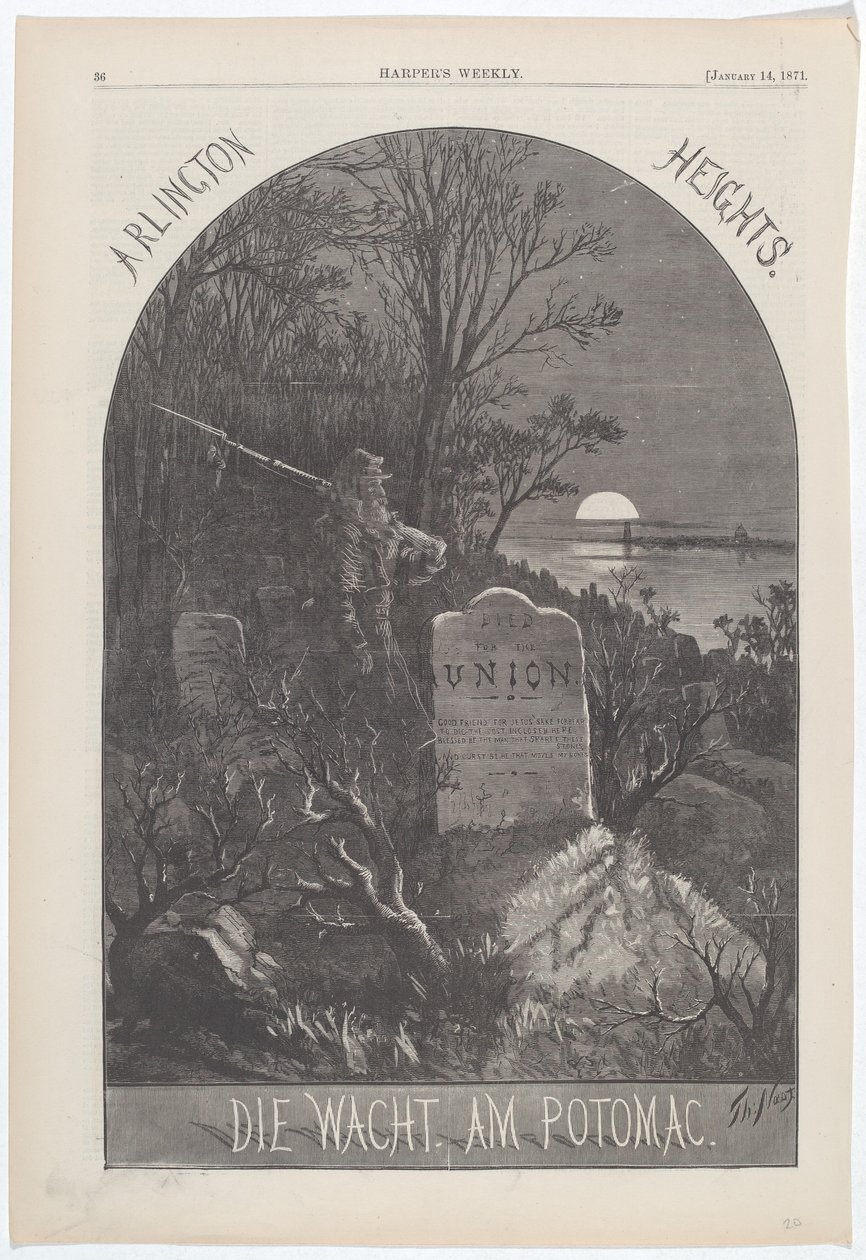 Arlington Heights. Die Wacht. Am Potomac. von Thomas Nast