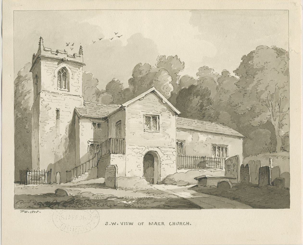 Maer Kirche (1838) von Thomas Peploe Wood