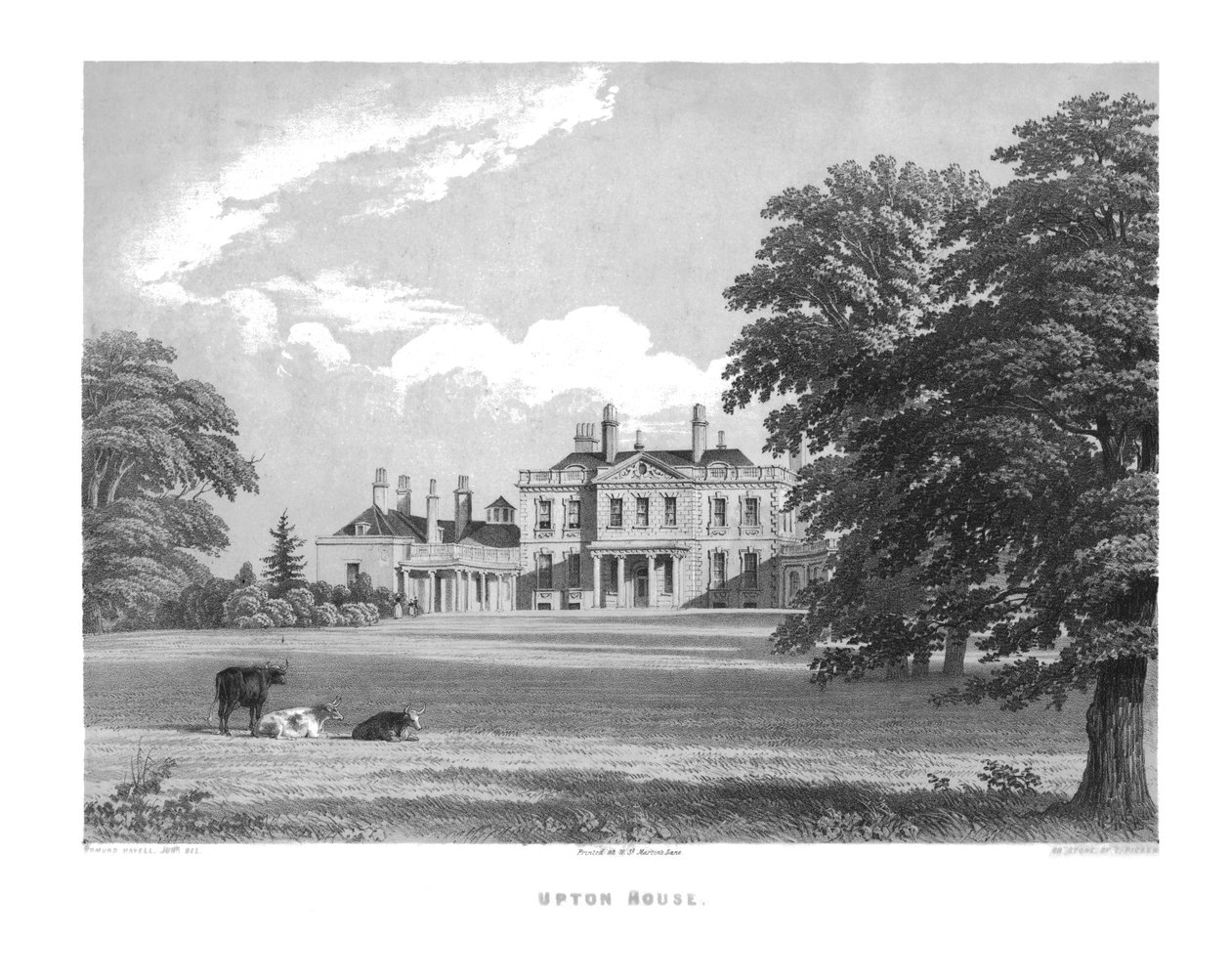 Upton House, Mitte des 19. Jahrhunderts von Thomas Picken