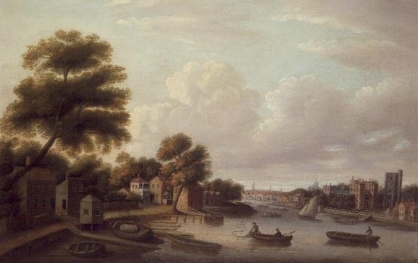 Blick auf die Themse am Lambeth Palace von Thomas Priest