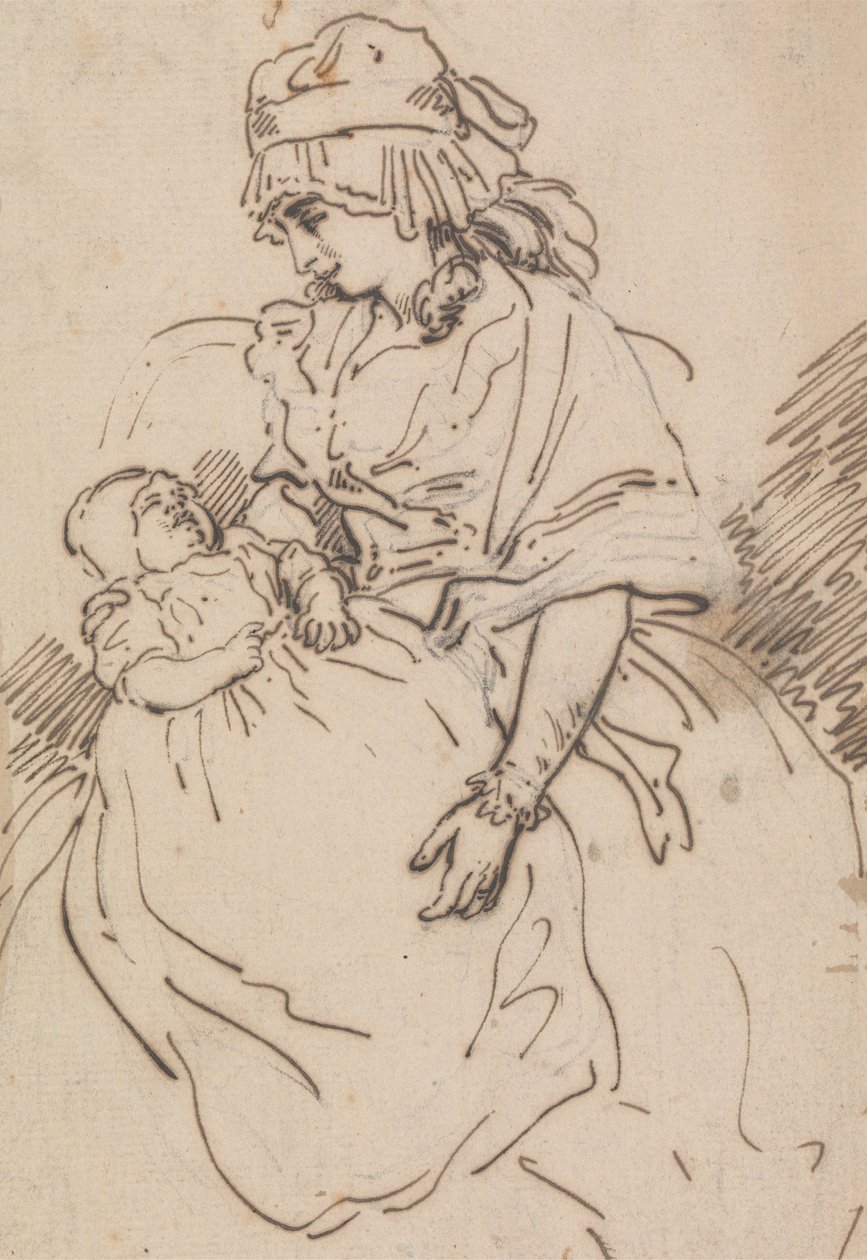 Eine Mutter und Kind von Thomas Rowlandson
