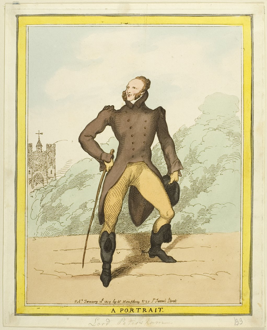 Ein Porträt: Lord Petersham von Thomas Rowlandson