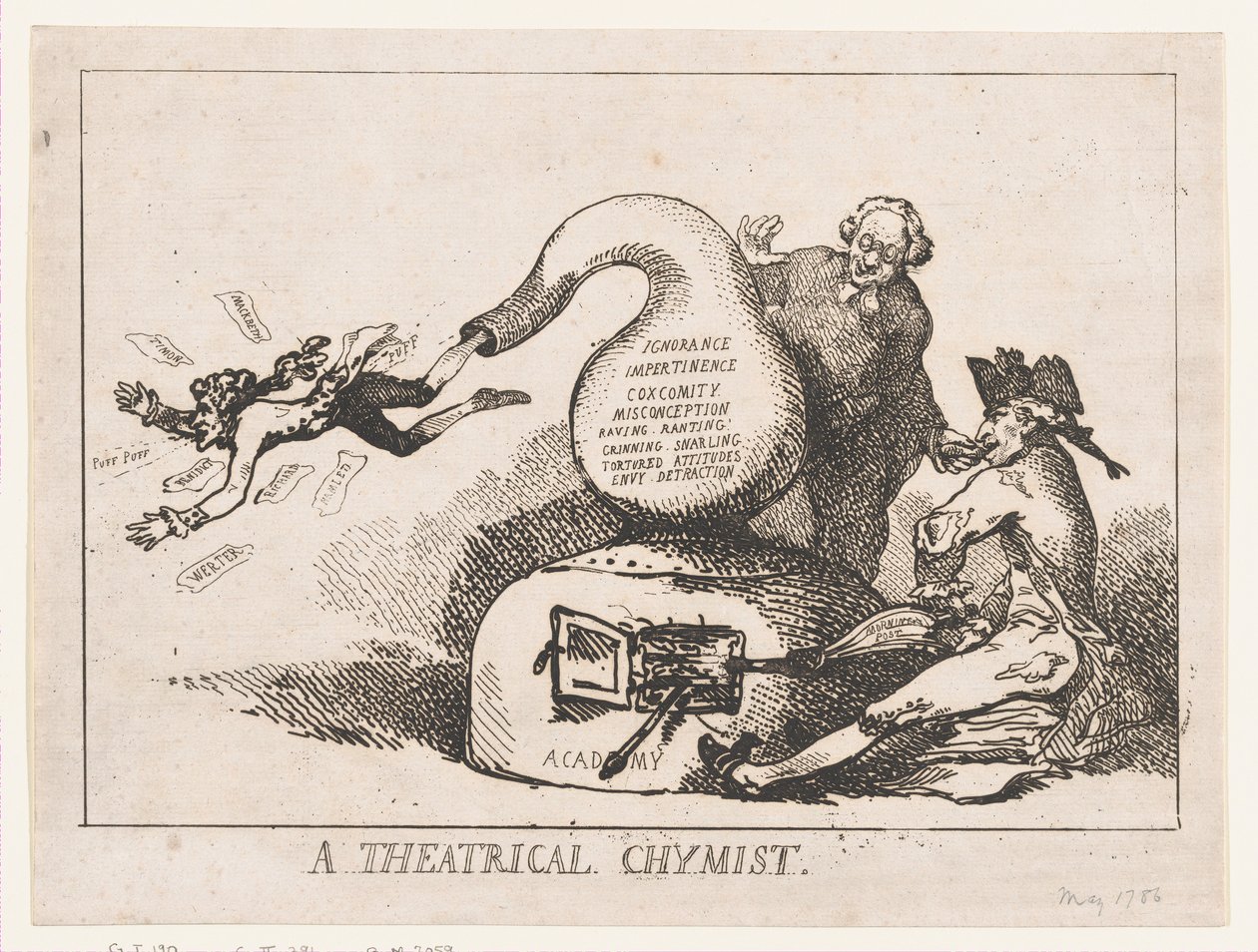 Ein Theatralischer Chemiker, Mai 1786 von Thomas Rowlandson