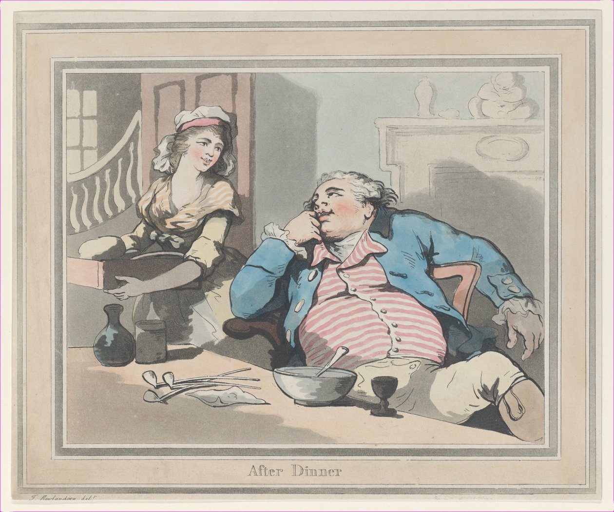 Nach dem Abendessen, 1790 von Thomas Rowlandson