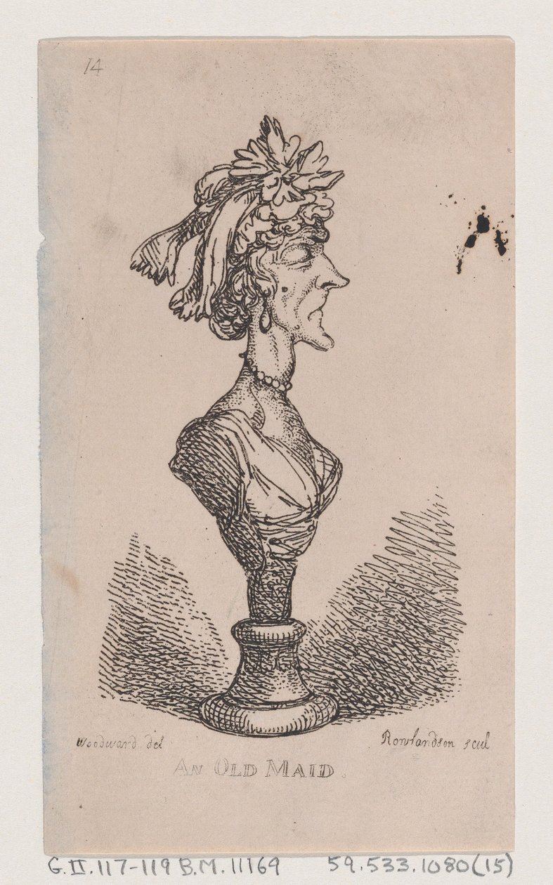 Eine alte Jungfer, 1808 von Thomas Rowlandson