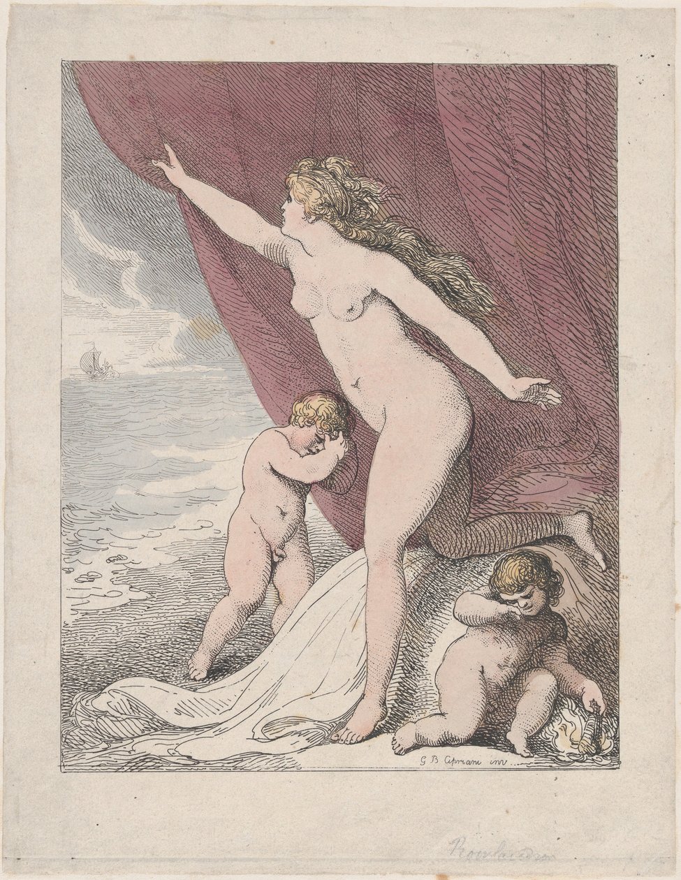Ariadne von Theseus verlassen von Thomas Rowlandson