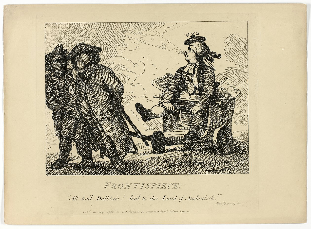 Boswells Reise durch die Hebriden: Frontispiz von Thomas Rowlandson