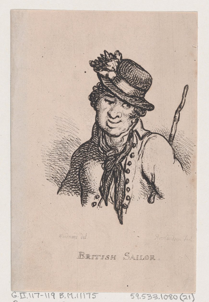 Britischer Matrose, April 1808 von Thomas Rowlandson