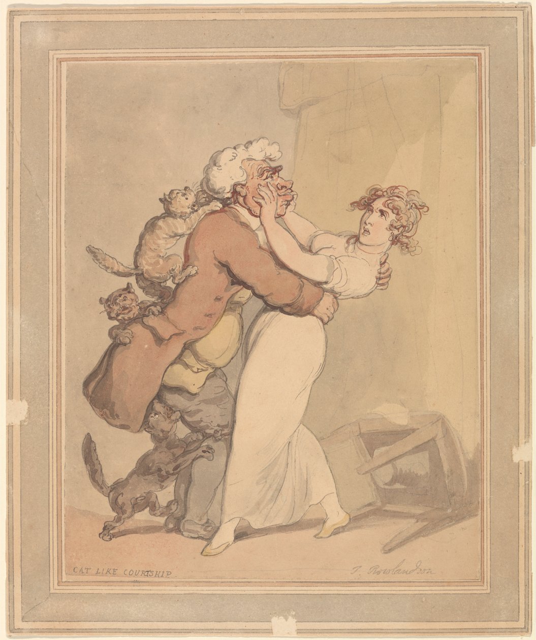 Katzenartige Werbung von Thomas Rowlandson