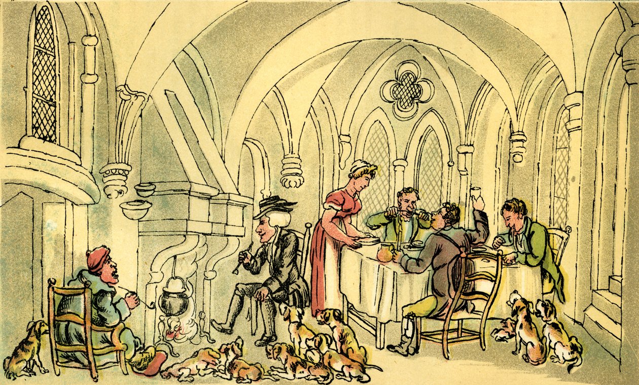 Dr. Syntax und der pensionierte Fuchsjäger von Thomas Rowlandson