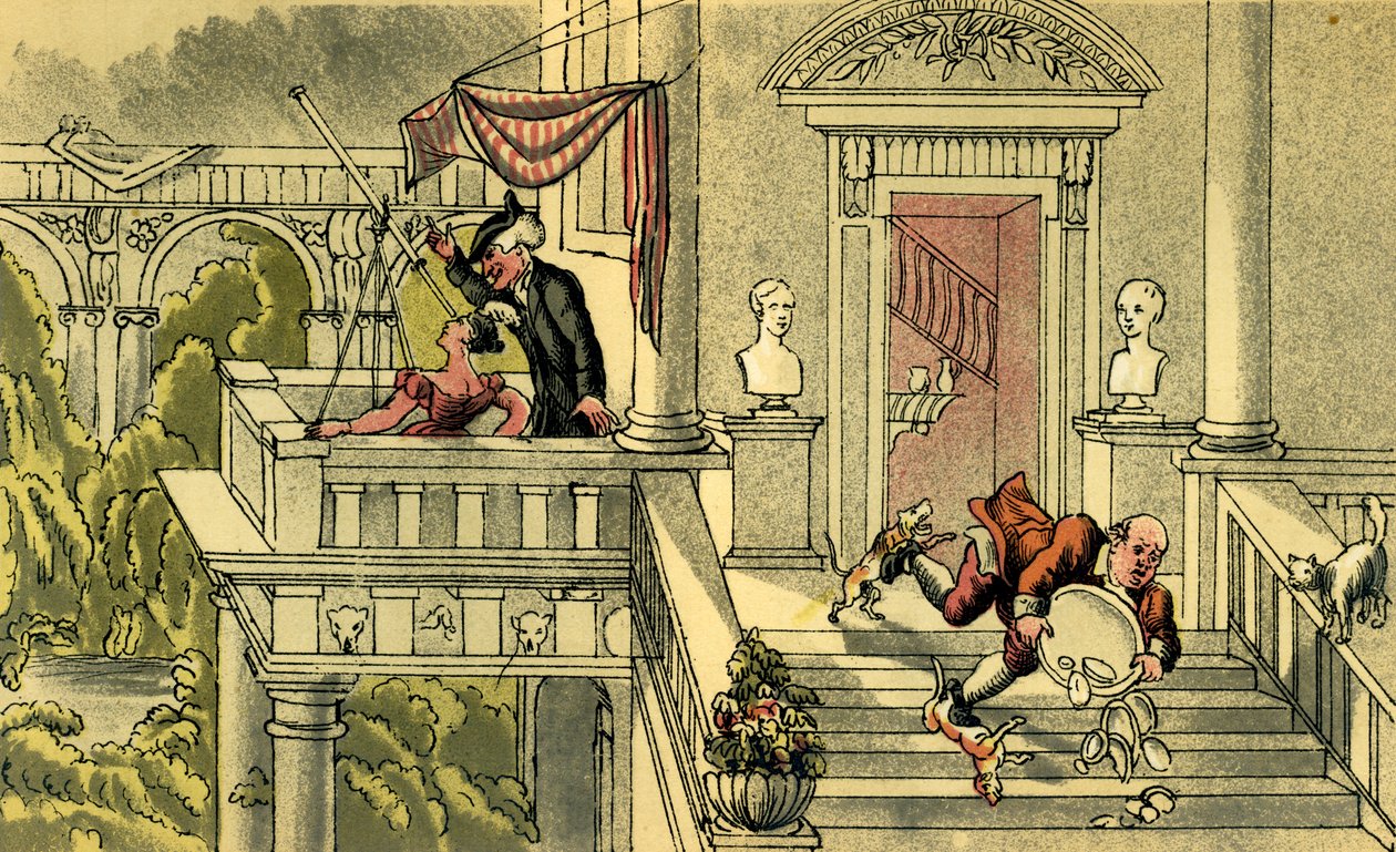 Dr. Syntax beim Sternegucken von Thomas Rowlandson