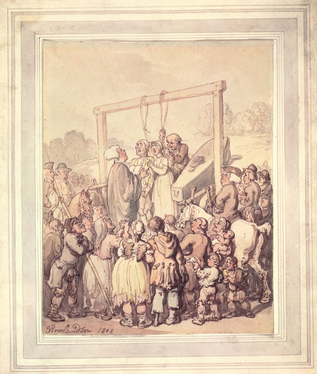 Hinrichtung in Tyburn von Thomas Rowlandson