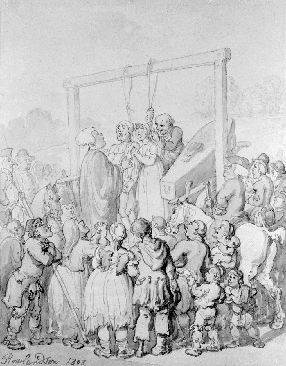 Hinrichtung in Tyburn, 1803 von Thomas Rowlandson