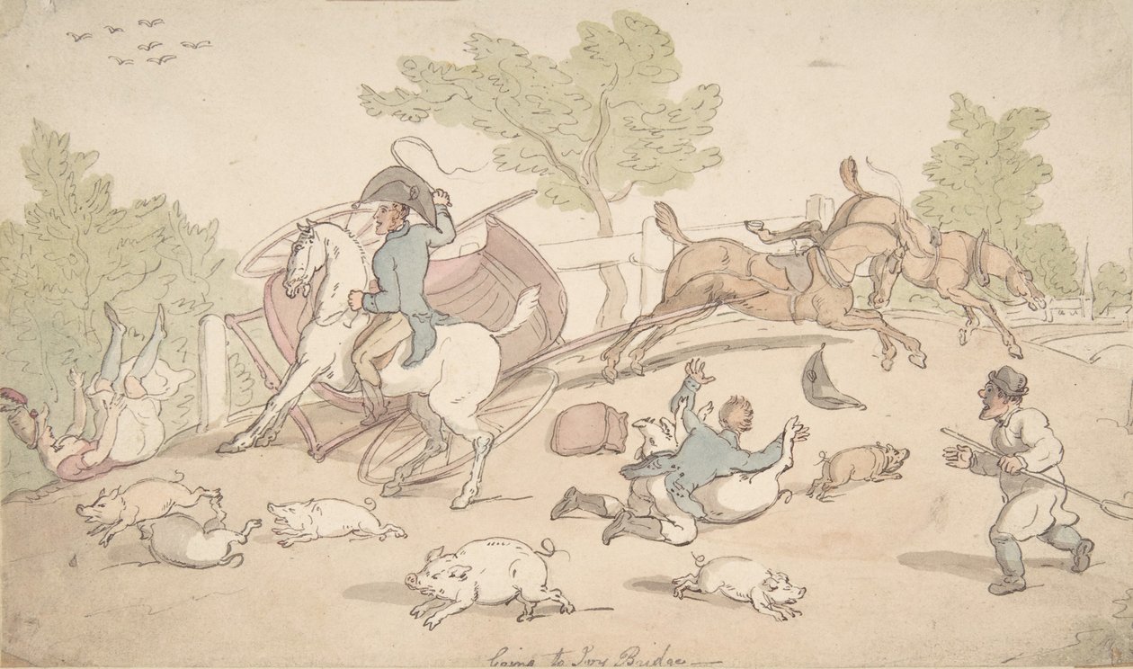 Auf dem Weg zur Ivy Bridge, 1780-1827 von Thomas Rowlandson