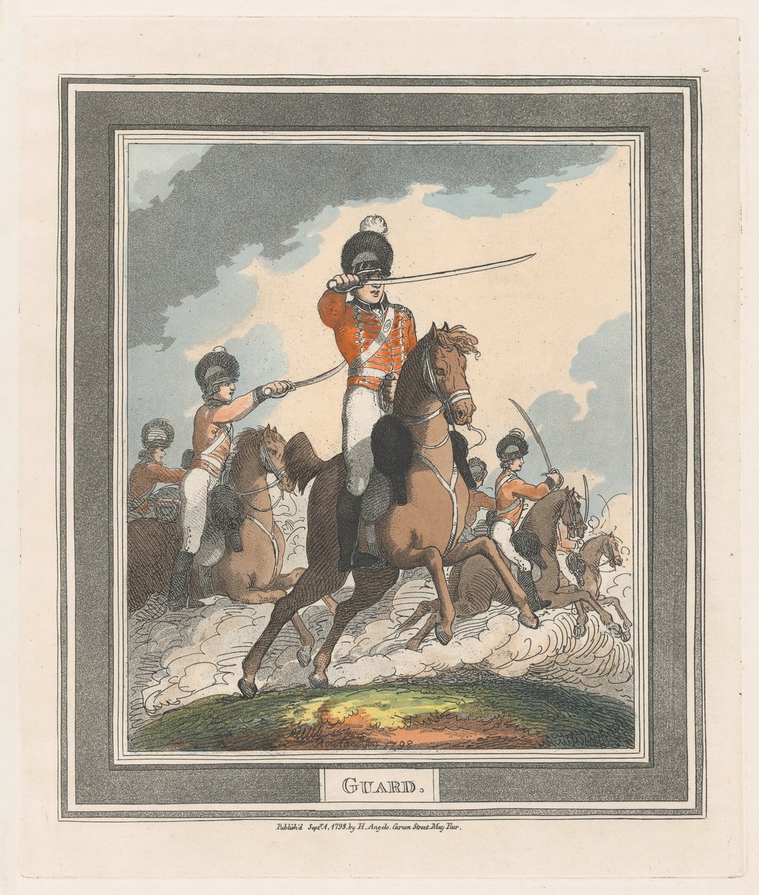 Wache, 1. September 1798 von Thomas Rowlandson