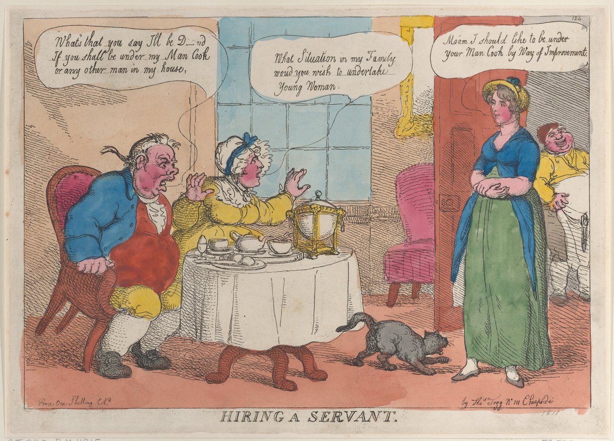Einen Diener einstellen von Thomas Rowlandson