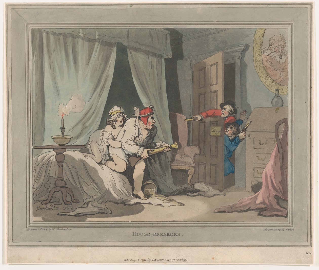 Einbruch, 1. August 1791 von Thomas Rowlandson