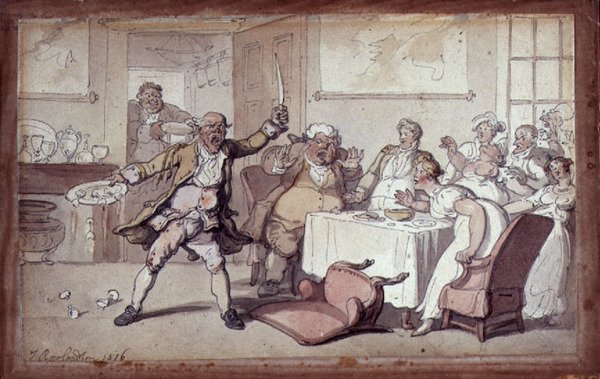 Wahnsinn am Esstisch von Thomas Rowlandson