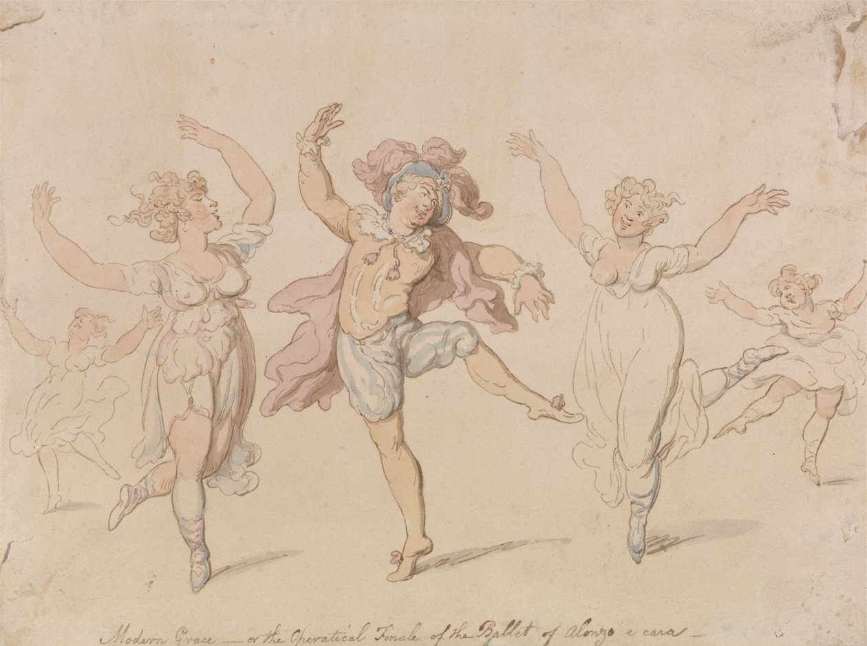 Moderne Anmut...Das Ballett von Alonzo e Cara von Thomas Rowlandson