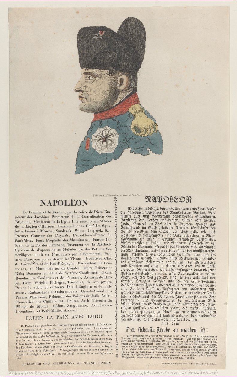 Napoleon, März 1814 von Thomas Rowlandson
