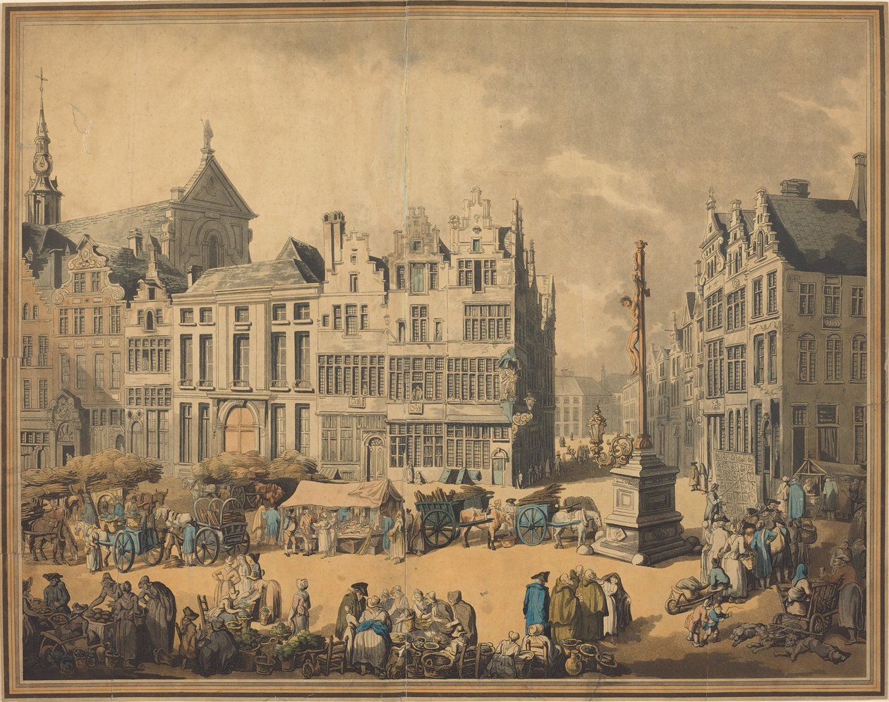 Place de Meir in Antwerpen von Thomas Rowlandson