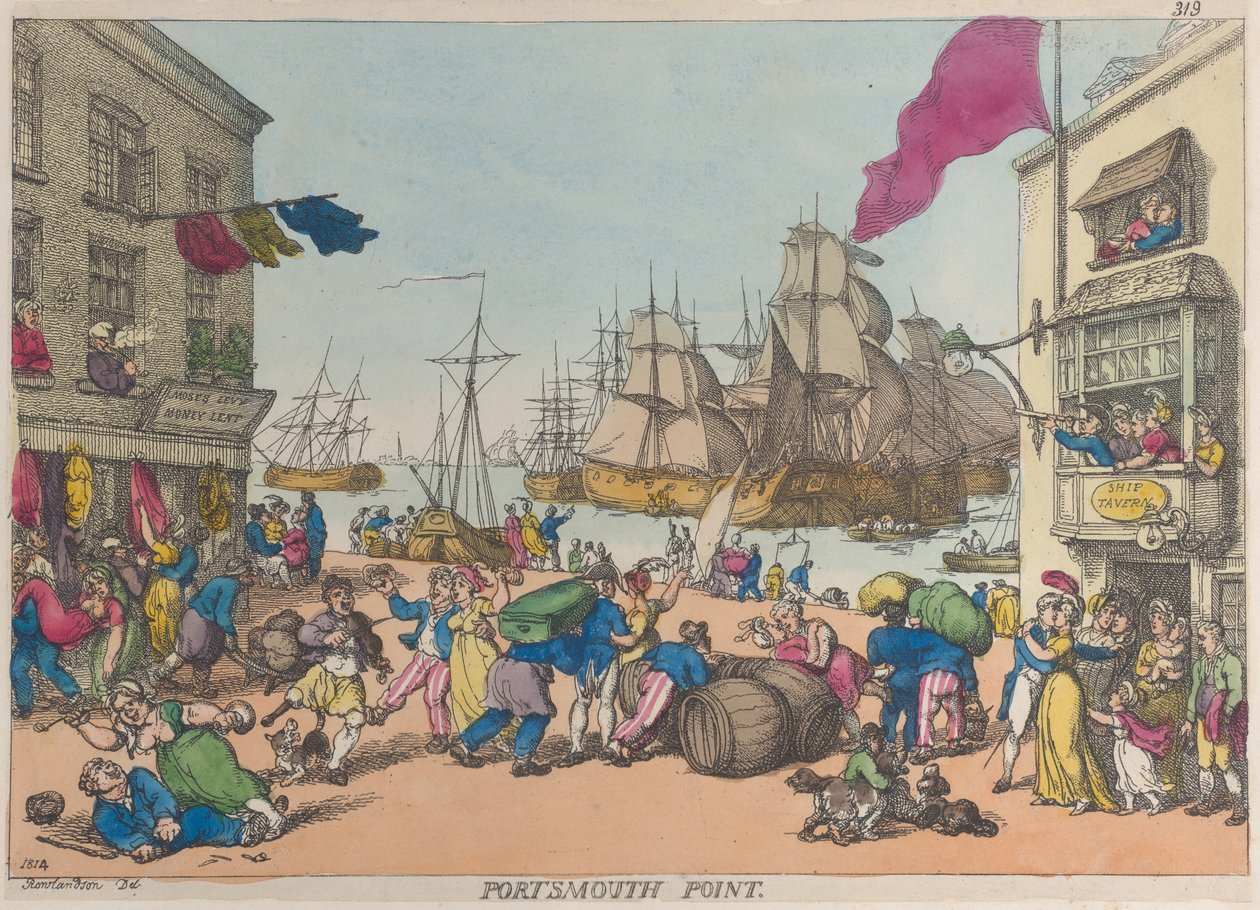 Portsmouth Point von Thomas Rowlandson