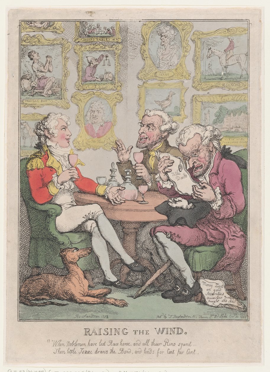 Den Wind erheben, 1805-12 von Thomas Rowlandson
