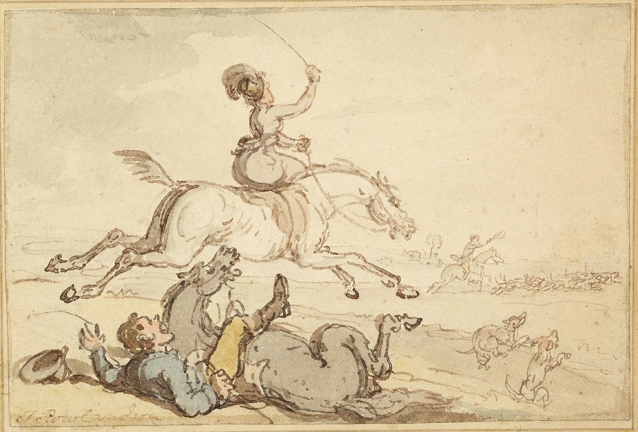 Reiter bei einer Jagd abgeworfen von Thomas Rowlandson