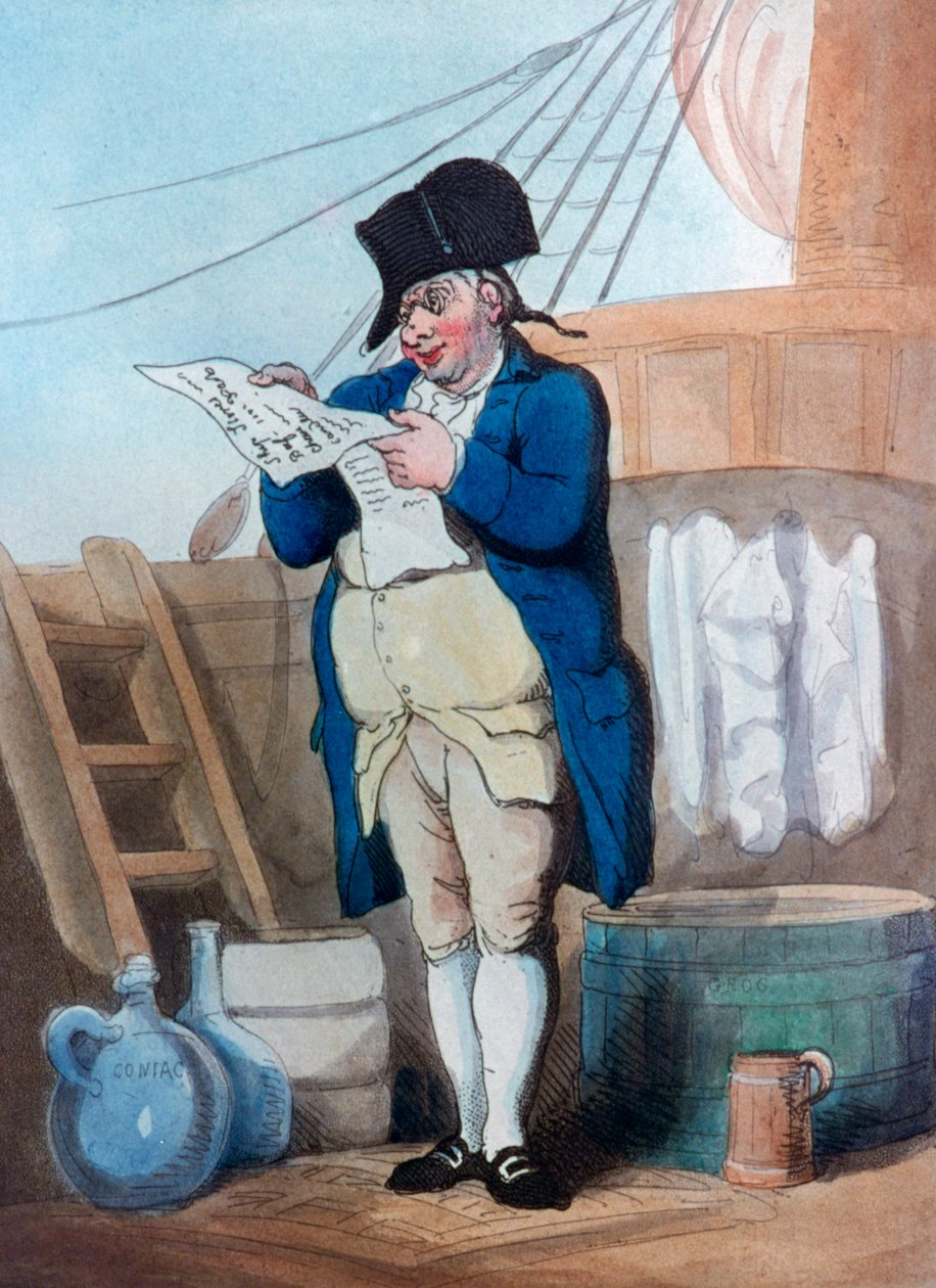 Schiffsproviantbeamter, 1799 von Thomas Rowlandson