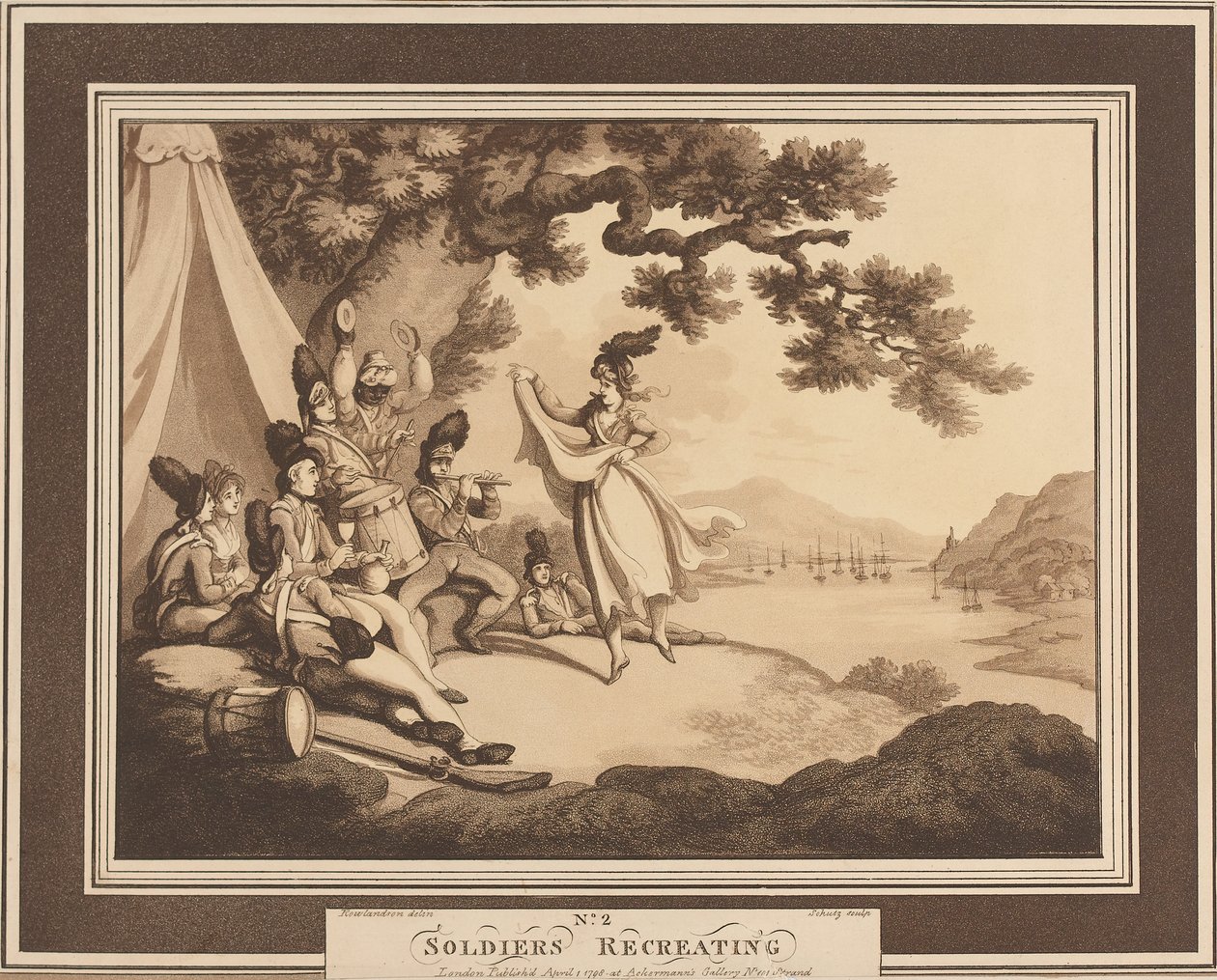 Soldaten beim Erholen, ca. 1798 von Thomas Rowlandson