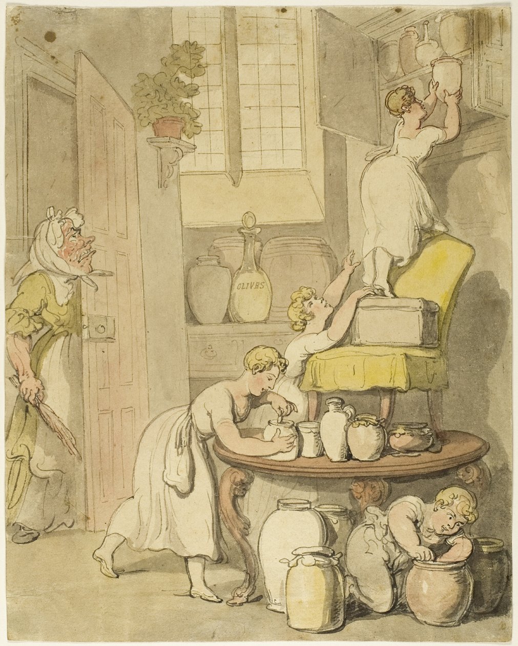 Diebstahl der Konfitüren von Thomas Rowlandson