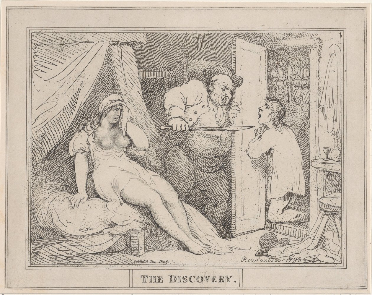 Die Entdeckung, Januar 1809 von Thomas Rowlandson