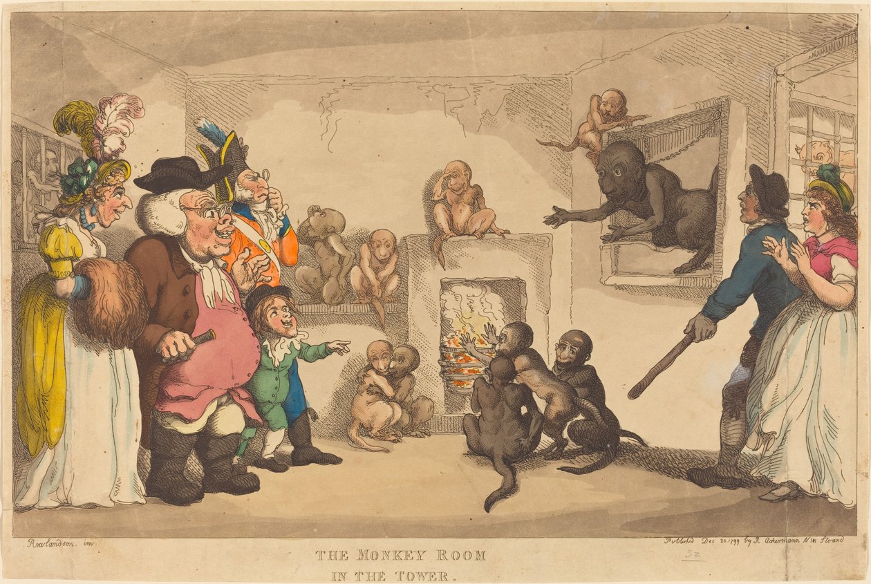 Der Affenraum im Turm von Thomas Rowlandson