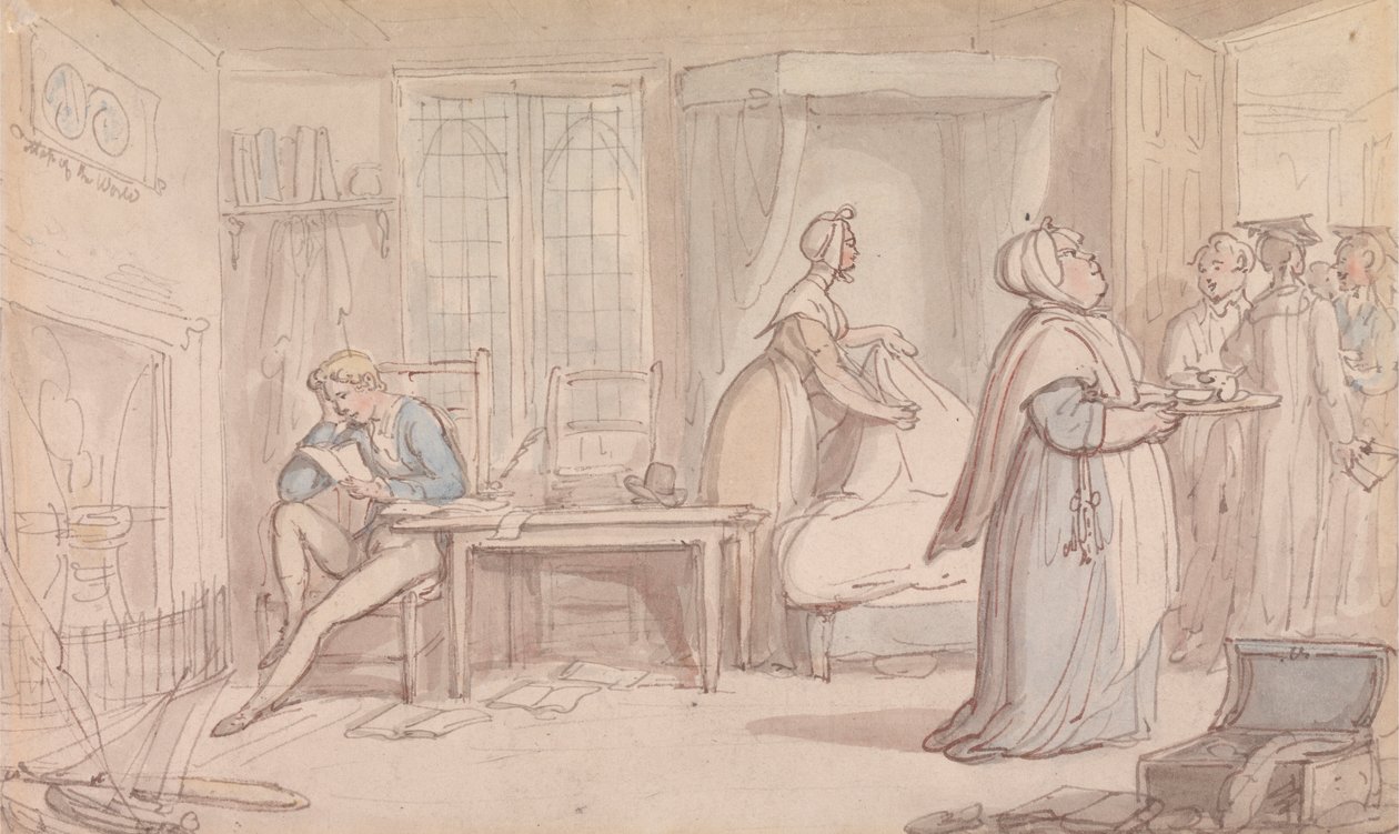 Das Zimmer des Studenten von Thomas Rowlandson