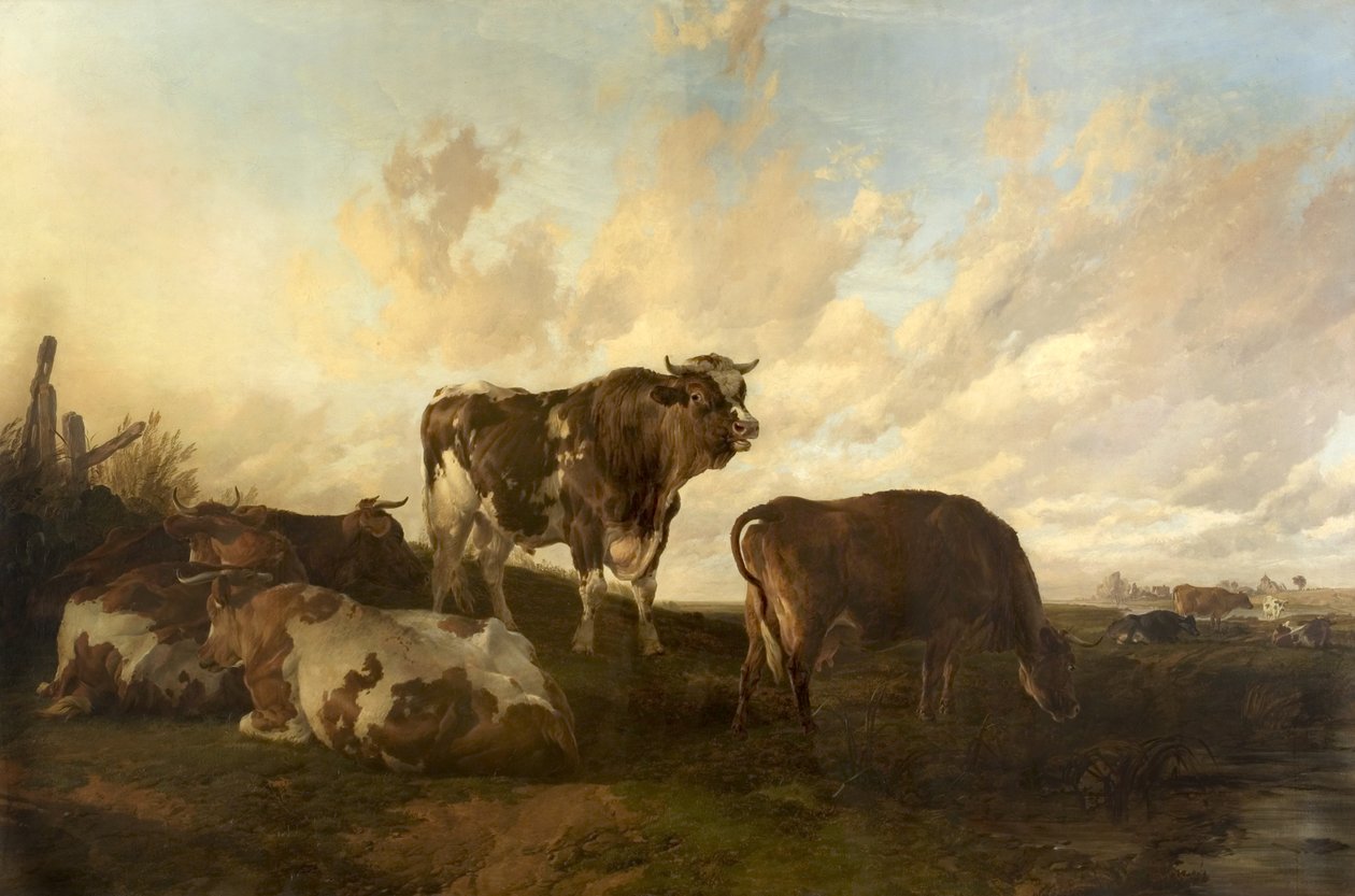 Ruhe in den Wiesen, 1851 von Thomas Sidney Cooper