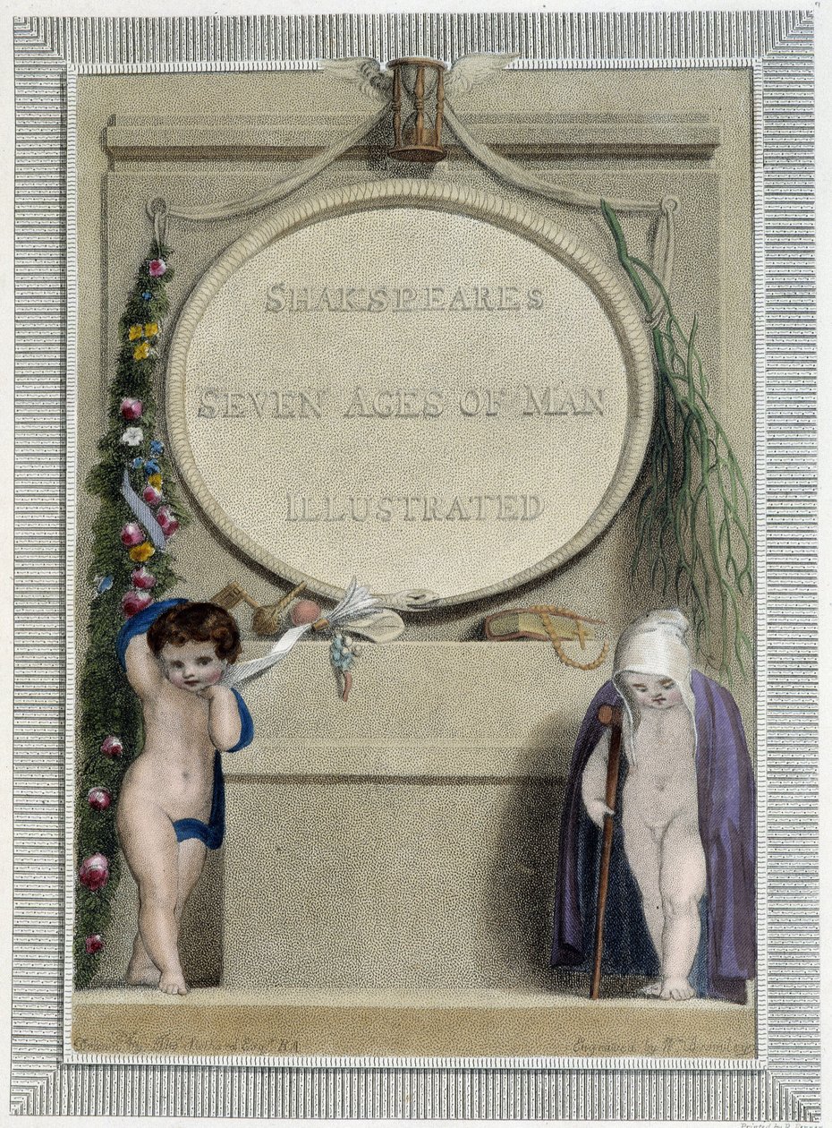 Shakespeare: Die sieben Lebensalter des Menschen, Frontispiz von Thomas Stothard